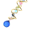 Iron Spiral & Glass Octagon & Teardrop Hanging Suncatchers HJEW-F025-01G-01-2