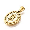 Golden 304 Stainless Steel Pendants STAS-K300-02G-A-2