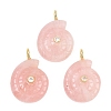 Natural Rose Quartz Pendants X-G-H353-02G-02-1