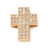 304 Stainless Steel Rhinestone Slide Charms STAS-P421-04D-G-1