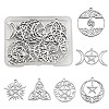 12Pcs 6 Style 304 Stainless Steel Pendants STAS-SZ0002-56P-1