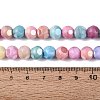 Ombre Effect Dyed Electroplate Opaque Glass Beads Strands EGLA-Q130-01A-5