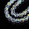 Electroplate Transparent Glass Beads Strands EGLA-N002-18B-B01-5