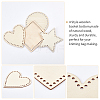   4Pcs 4 Style Wooden Needlecraft Cross-stitch Embroidered Blank Frame DIY-PH0003-76B-6