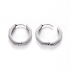 Tarnish Resistant 304 Stainless Steel Huggie Hoop Earrings STAS-S103-25P-2