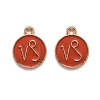 Alloy Enamel Pendants ENAM-S124-01B-12E-1