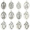 60Pcs 6 Styles Religion Tibetan Style Alloy Pendants FIND-CJ0005-79-1