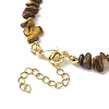 Natural Tiger Eye Chip Beaded Necklace NJEW-JN04616-08-5