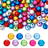 90Pcs 9 Colors Matte Spray Painted Acrylic Beads OACR-TA0001-79-3