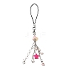 Glass & Acrylic Mobile Straps HJEW-SW00079-07-1
