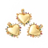 Rack Plating Brass Micro Pave Cubic Zirconia Pendants X-KK-K165-30-1