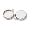 Tarnish Resistant 304 Stainless Steel Pendant Cabochon Settings STAS-K202-03E-P-1