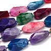 Dyed Natural Agate Polyhedron Bead Strands G-M218-11G-2