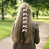 50Pcs Bowknot Polyester Alligator Hair Clips AJEW-CP0008-37-5