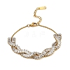 304 Stainless Steel Pave Clear Cubic Zirconia Twisted Chain Bracelets for Women SA-CBAABBA-02G-3