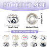 30Pcs Printed Transparent Resin European Beads RESI-TADJ0001-03D-3