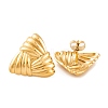 Ion Plating(IP) Triangle 304 Stainless Steel Stud Earrings for Women EJEW-L272-024G-2