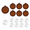 DIY Flat Round Pendant Making Kit DIY-LS0003-90-2