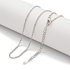 Brass Cable Chain Necklaces for Women NJEW-G084-19P-1