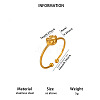 304 Stainless Steel Cuff Open Rings WGD4123-02-1