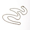 Iron Cable Chain Necklace Making MAK-J009-38AB-2