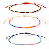 Bohemian Glass Seed Bead Rainbow Friendship Bracelets RZ3396-8-1