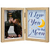 Word I Love You To The Moon Wood Picture Frames Box AJEW-FG0004-02C-1