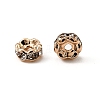 Brass Rhinestone Spacer Beads X-RB-A014-L4mm-01LG-NF-4
