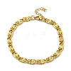 Ion Plating(IP)  304 Stainless Steel Lumachina Chain Bracelets BJEW-C079-01C-G-1