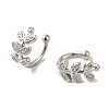Rack Plating Brass Micro Pave Cubic Zirconia Clip-on Earrings EJEW-R162-46P-2