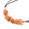 Natural Red Aventurine Chips Braided Bead Bracelet BJEW-JB08019-03-4