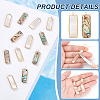 12Pcs 2 Styles Natural Paua Shell/Abalone Shell Pendants FIND-BC0013-35-4
