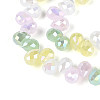 Electroplate Imitation Jade Glass Beads Strands EGLA-N025-01B-B01-3