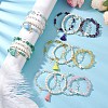 4Pcs 4 Styles Natural Gemstone Beads Stretch Bracelets BJEW-JB11596-3