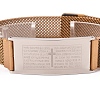 Lord's Prayer Cross Stainless Steel Bracelets BJEW-G620-D01-2