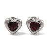 Ion Plating(IP) 304 Stainless Steel Heart Stud Earrings EJEW-C099-13PG-01-2