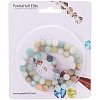 Frosted Natural Flower Amazonite Bead Strands G-PH0028-8mm-03-8