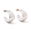 Non-Tarnish 304 Stainless Steel Chunky C-shape Stud Earrings EJEW-P198-10P-1