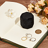 Velvet Cover Plastic Couple Ring Box VBOX-WH20001-02B-3