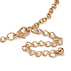 Summer Beach Alloy Shell Shaped Pendant Rolo Chain Necklaces for Women NJEW-U013-05G-01-3