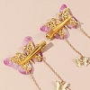 Metal Rhinestone Butterfly Alligator Hair Clips PW-WGFDDFD-01-4