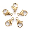 Ion Plating(IP) 304 Stainless Steel Lobster Claw Clasps LS-STAS-H353-D-02G-1