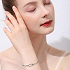 2Pcs 925 Sterling Silver Spring Gate Rings STER-BBC0008-74-7
