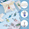 Angel Glass & Alloy Pendant Decorations HJEW-HY00005-5