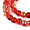 Electroplate Transparent Glass Beads Strands EGLA-Q132-4MM-A02-3