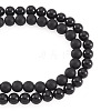 2 Strands 2 Styles Natural Black Onyx(Dyed & Heated) Beads Strands G-TA0003-52-8mm-2