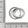 304 Stainless Steel Interlocking Ring Pendants STAS-U040-18P-C-3