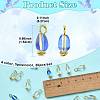20Pcs 4 Style Glass Teardrop Pendants PALLOY-FS00072-3