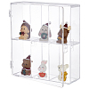 6 Grids Transparent Acrylic Minifigures Display Case with Cover DIY-WH0430-530A-1