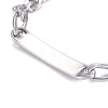 667 Stainless Steel Figaro Chain ID Bracelets BJEW-G631-05P-1-3